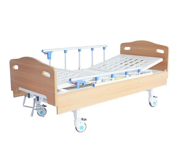 E1實木兩功能護(hù)理床（四腳剎車、五檔護(hù)欄）